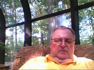 Grandpa show on webcam